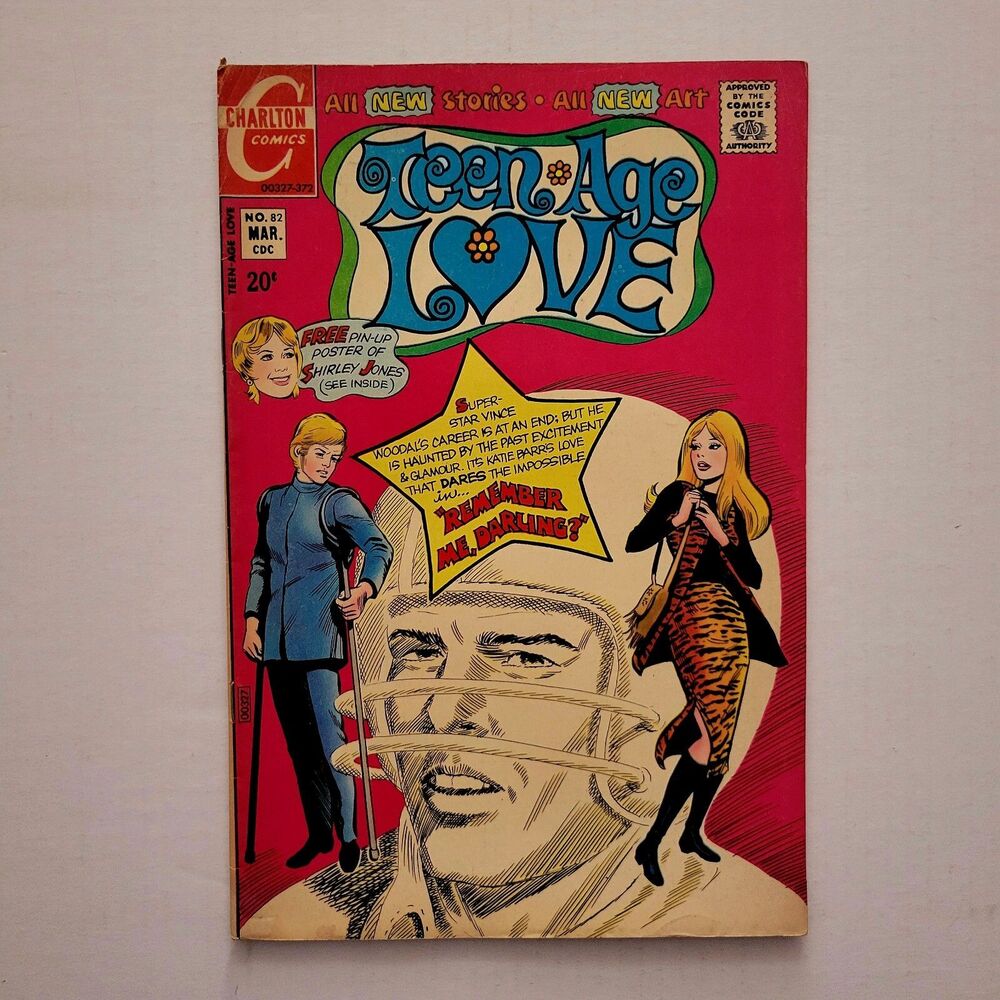 TEENAGE LOVE #82 VG+ (1971 Charlton) "REMEMBER ME?" Romance SHIRLEY JONES PINUP